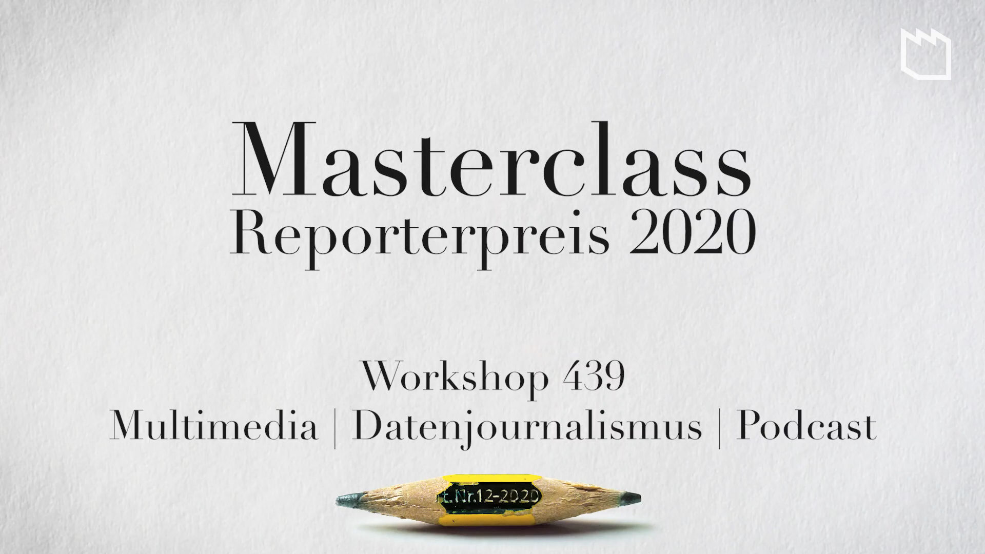 Masterclass Reporterpreis: Multimedia | Datenjournalismus | Podcast Workshop 439