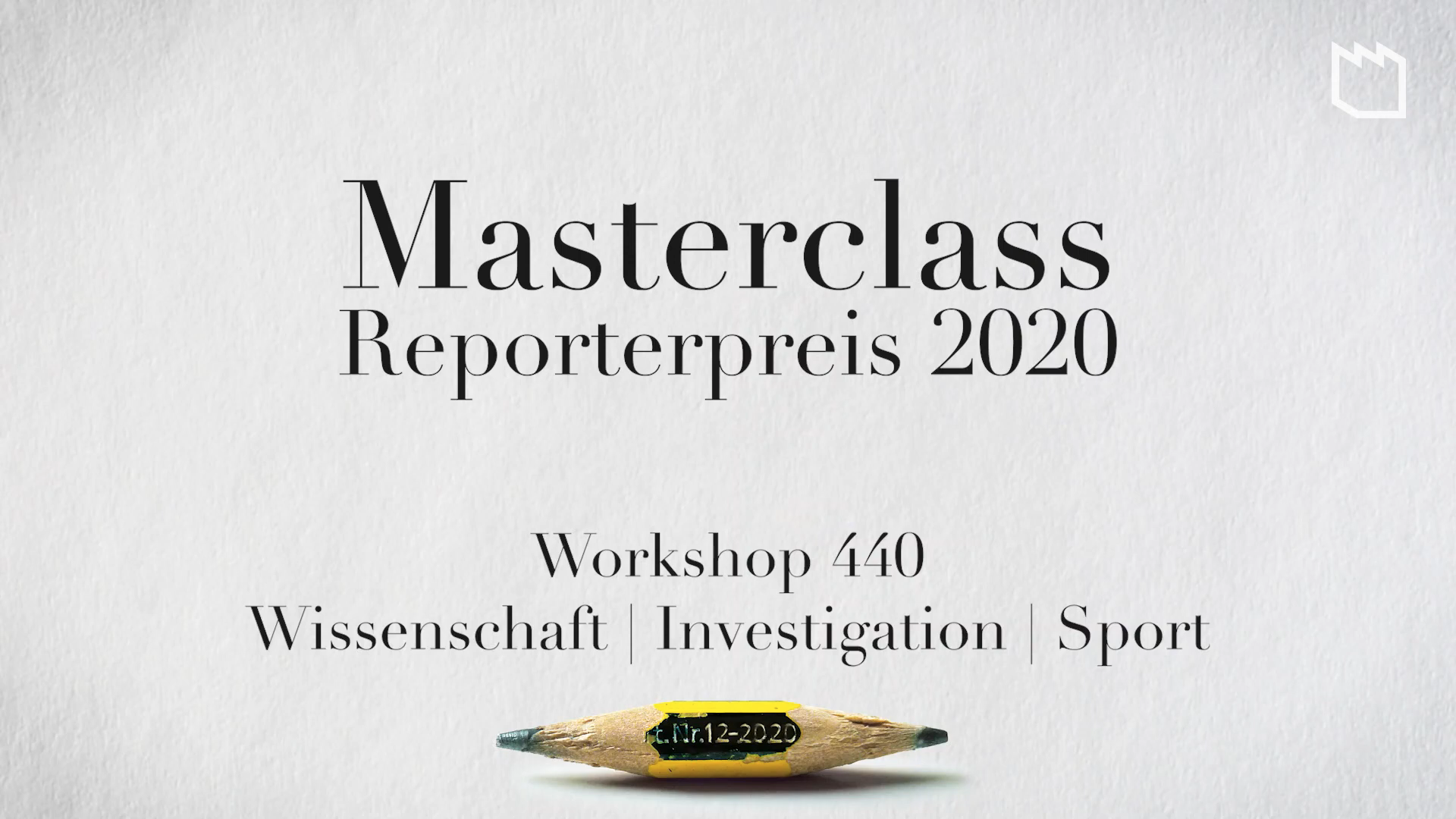 Masterclass Reporterpreis: Wissenschaft | Investigation | Sport Workshop 440
